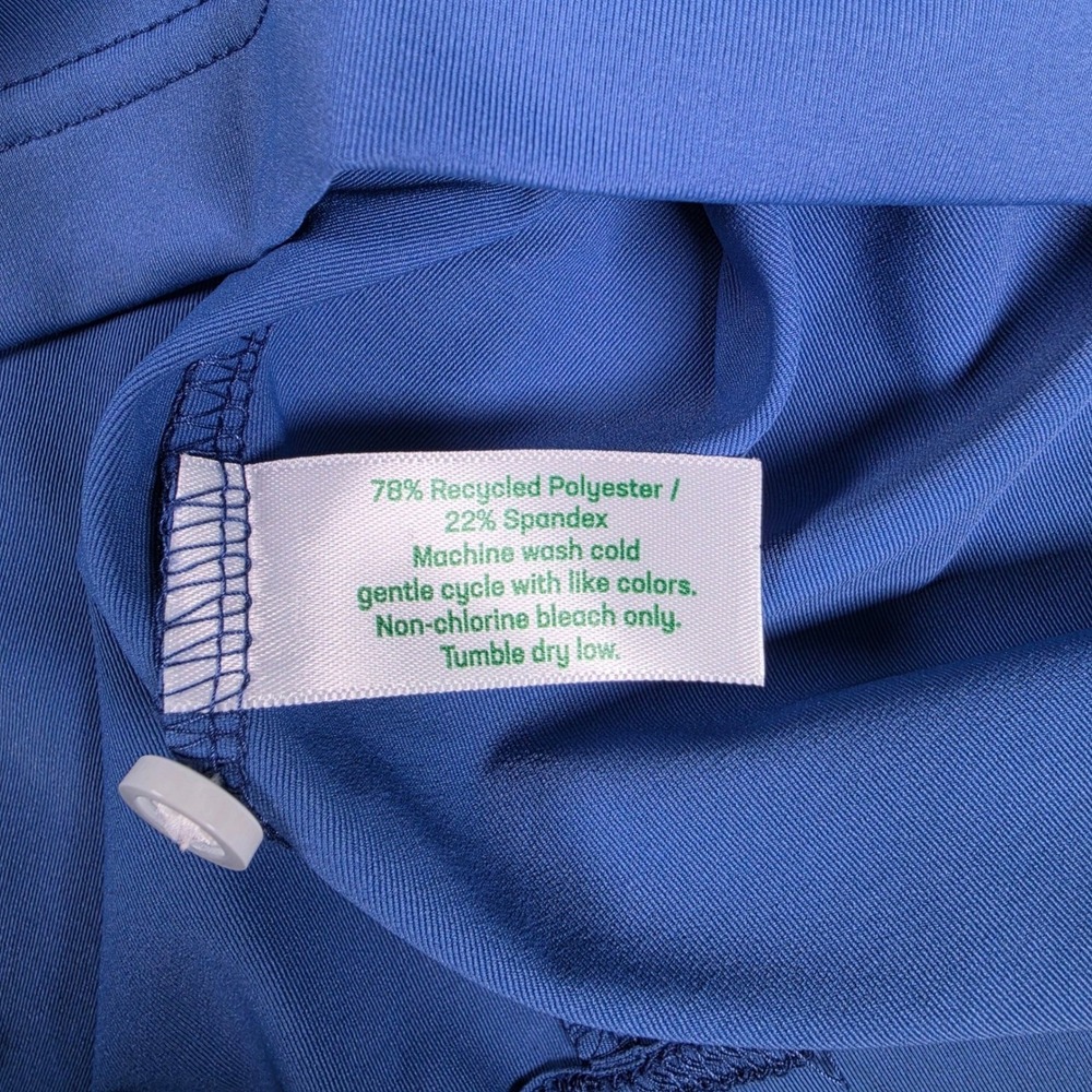 Criquet Polo Shirt Mens L Blue Performance Short Sleeve Golf w/Logo - Picture 7 of 8